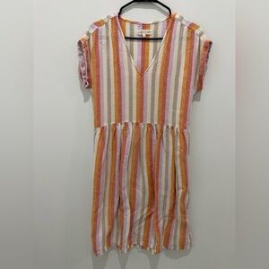 Lou & Grey Multicolor Striped Casual Dress